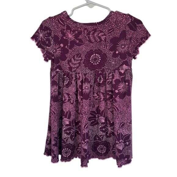 Flowersak Purple Floral Dress - Size 4 - Picture 2 of 4